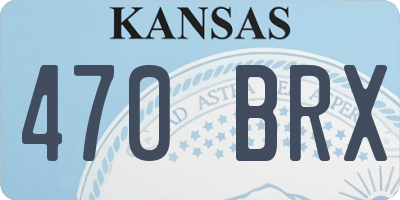 KS license plate 470BRX