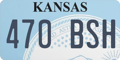KS license plate 470BSH