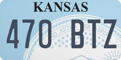 KS license plate 470BTZ