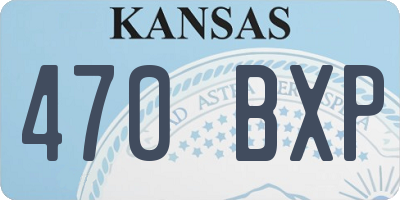 KS license plate 470BXP