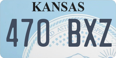KS license plate 470BXZ