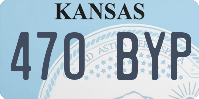KS license plate 470BYP