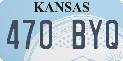 KS license plate 470BYQ