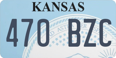 KS license plate 470BZC