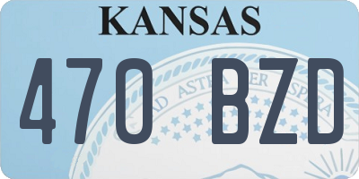 KS license plate 470BZD