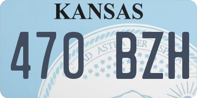 KS license plate 470BZH
