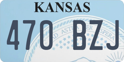 KS license plate 470BZJ