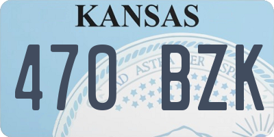 KS license plate 470BZK