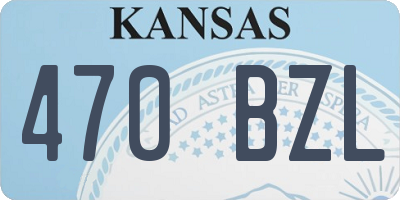 KS license plate 470BZL