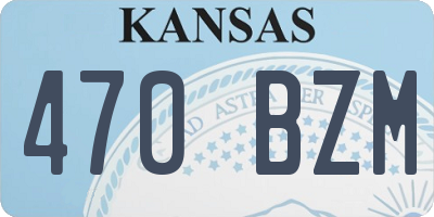 KS license plate 470BZM