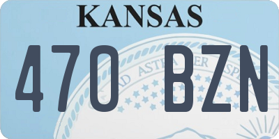 KS license plate 470BZN