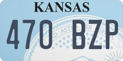 KS license plate 470BZP