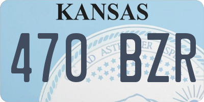 KS license plate 470BZR