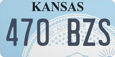 KS license plate 470BZS