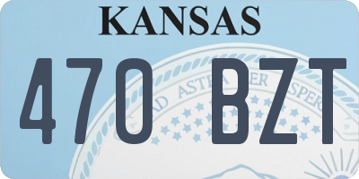 KS license plate 470BZT