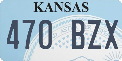 KS license plate 470BZX