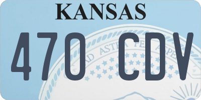KS license plate 470CDV