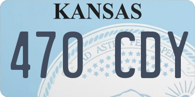 KS license plate 470CDY