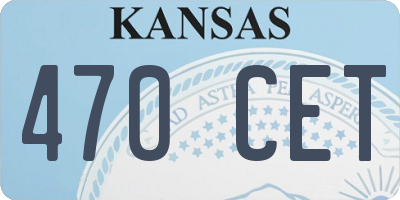 KS license plate 470CET