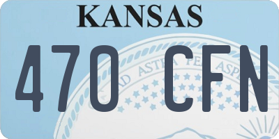 KS license plate 470CFN