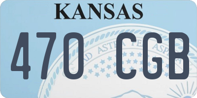 KS license plate 470CGB