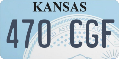 KS license plate 470CGF
