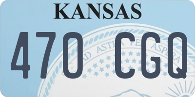KS license plate 470CGQ