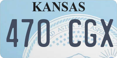KS license plate 470CGX