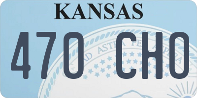 KS license plate 470CHO
