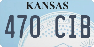 KS license plate 470CIB