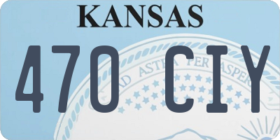 KS license plate 470CIY