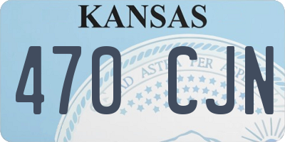 KS license plate 470CJN