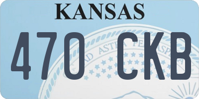 KS license plate 470CKB