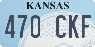 KS license plate 470CKF