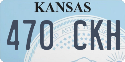 KS license plate 470CKH