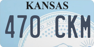KS license plate 470CKM
