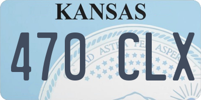 KS license plate 470CLX