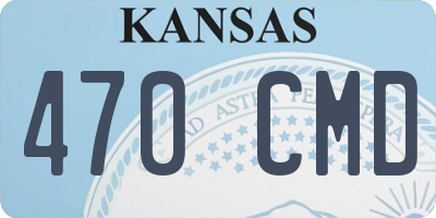 KS license plate 470CMD