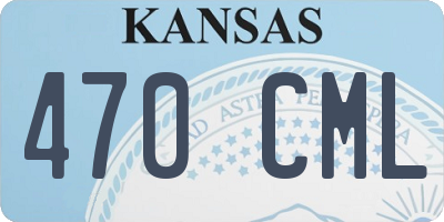 KS license plate 470CML