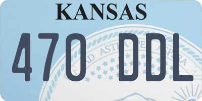 KS license plate 470DDL