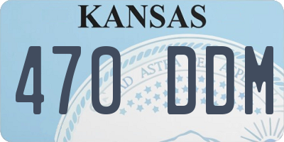 KS license plate 470DDM