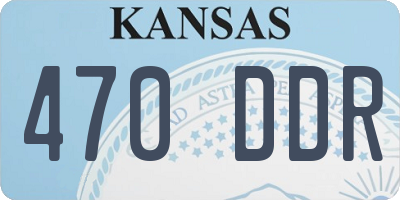 KS license plate 470DDR