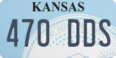 KS license plate 470DDS