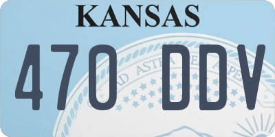 KS license plate 470DDV