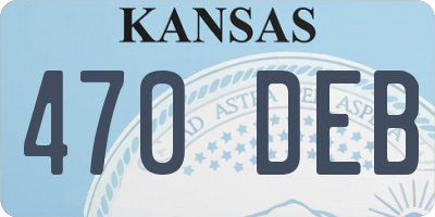 KS license plate 470DEB