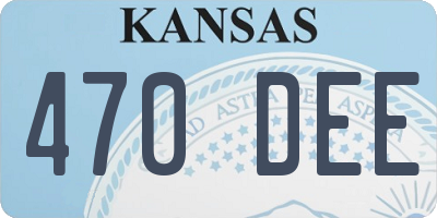 KS license plate 470DEE