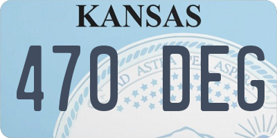 KS license plate 470DEG