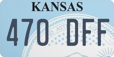 KS license plate 470DFF