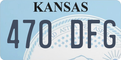 KS license plate 470DFG