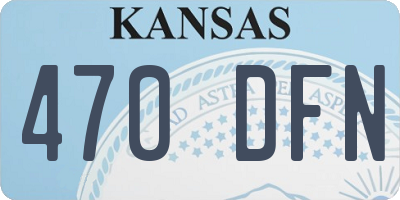 KS license plate 470DFN